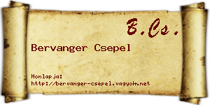 Bervanger Csepel névjegykártya